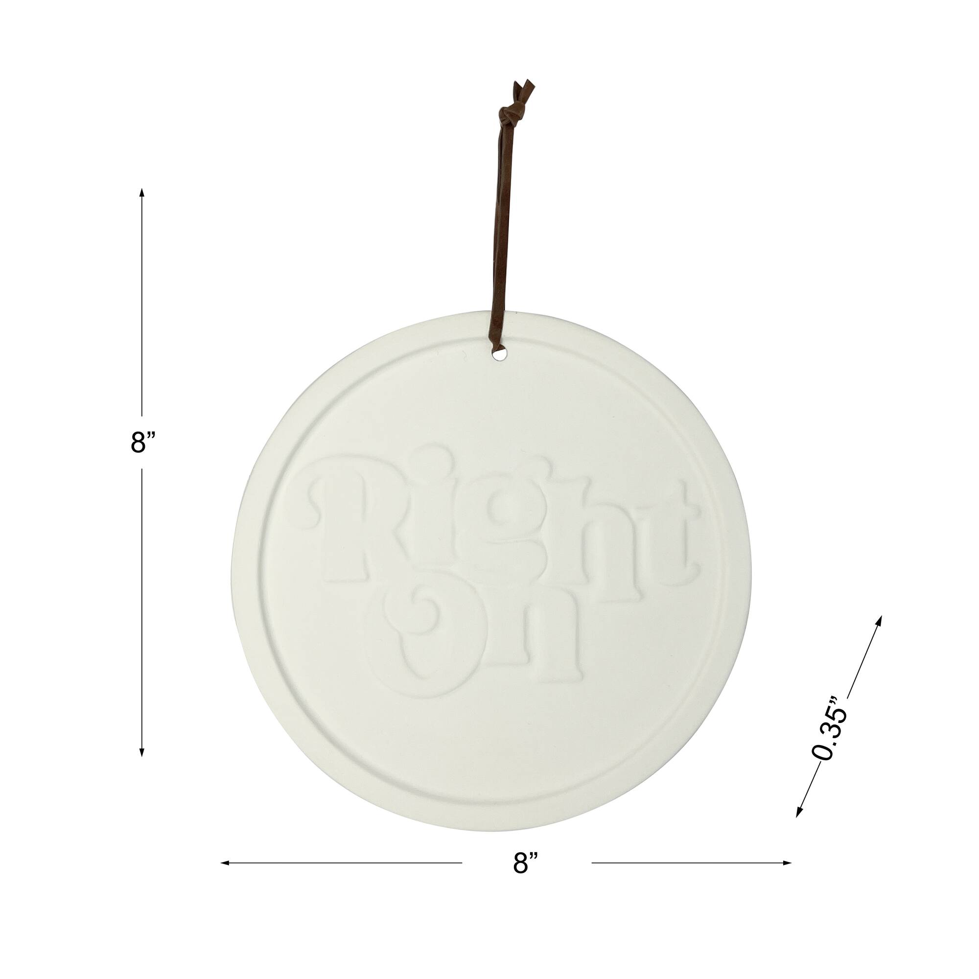 Jonathan Adler x Michaels 8" Right On DIY Round Ceramic Plaque